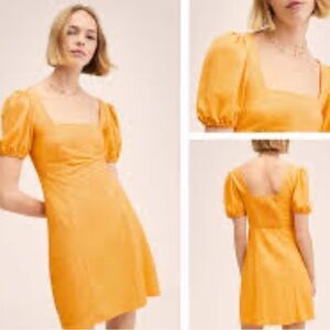 MANGO- Elegant Yellow Dress